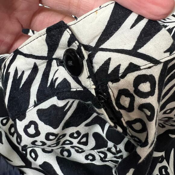 Vintage Britland Skirt 5/6 Tropical Black White High Waist Cheetah Leopard 90s - Picture 7 of 7